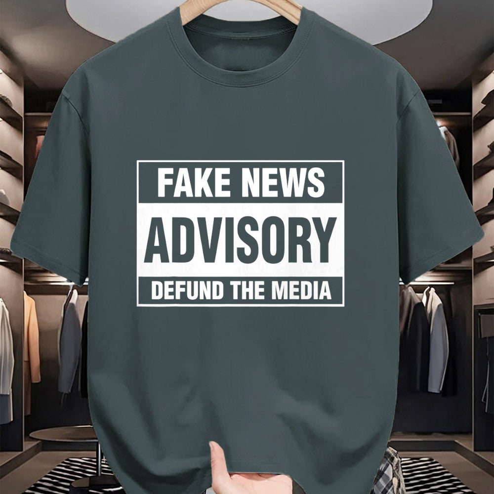 Gift for Dad Shirt, Funny Dad Unisex T-Shirt/Hoodie/Sweatshirt HLT00 – Fake News Advisory Defund The Media Gift T-Shirt