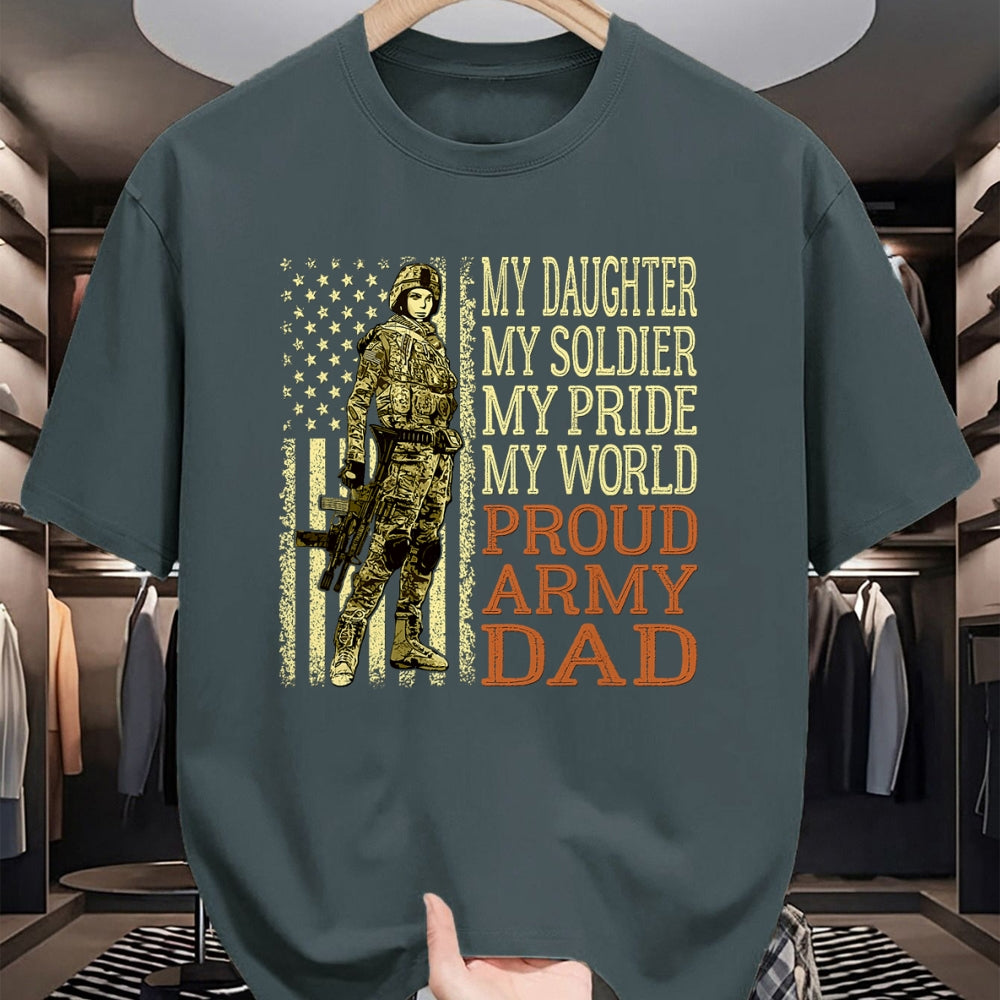 Gift for Dad Shirt, Funny Dad Unisex T-Shirt/Hoodie/Sweatshirt HLT00 – My Daughter My Soldier Hero Proud Army Dad Military Father T-Shirt