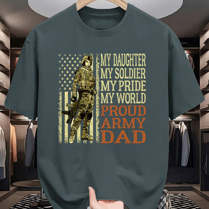Gift for Dad Shirt, Funny Dad Unisex T-Shirt/Hoodie/Sweatshirt HLT00 – My Daughter My Soldier Hero Proud Army Dad Military Father T-Shirt
