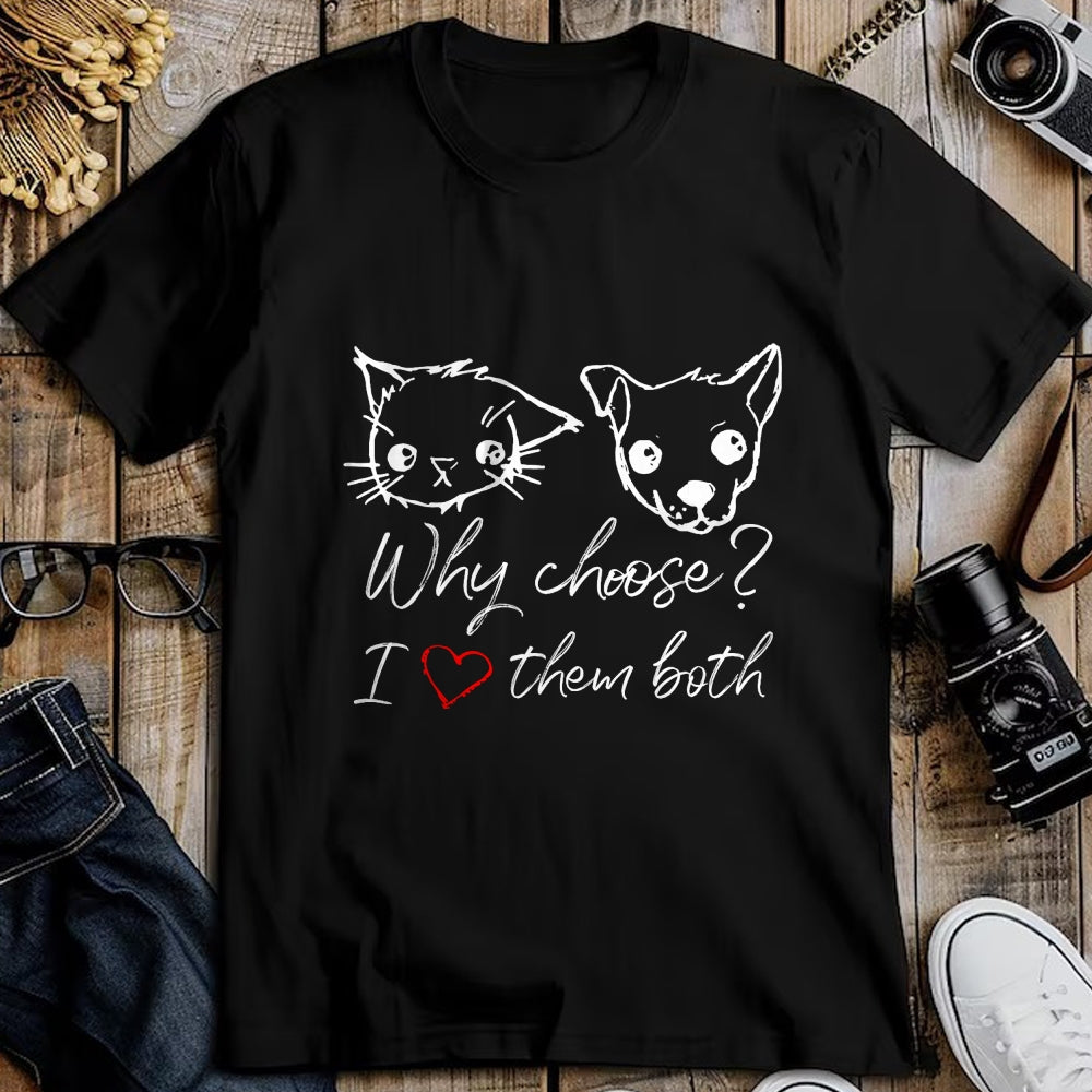 Cat Love Shirt, Funny Cat Lover Gift UnisexT-Shirt/Hoodie/Sweatshirt HLT00 - Cat and Dog Lover I Love Puppies and Kittens T-Shirt (1)
