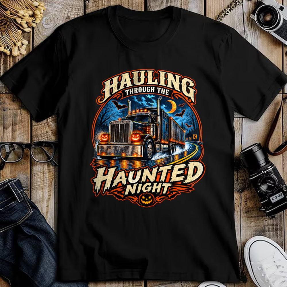 Best Truck Driver Life Shirt, Funny Trucker UnisexT-Shirt/Hoodie/Sweatshirt HLT00 - Halloween Trucker Haunted Highway Semi Truck Driver Spooky T-Shirt
