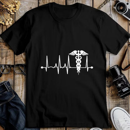 Best Doctor Shirt, Funny Doctor UnisexT-Shirt/Hoodie/Sweatshirt HLT00 - Heartbeat Caduceus For Women Men Nurse Physician Doctor Long Sleeve T-Shirt