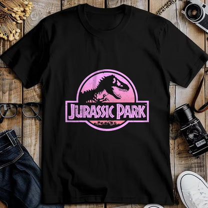 Best Dinosaur Lover Shirt, Funny Dinosaur UnisexT-Shirt/Hoodie/Sweatshirt HLT00 - Jurassic Park Retro Neon Pink Logo Graphic T-Shirt T-Shirt