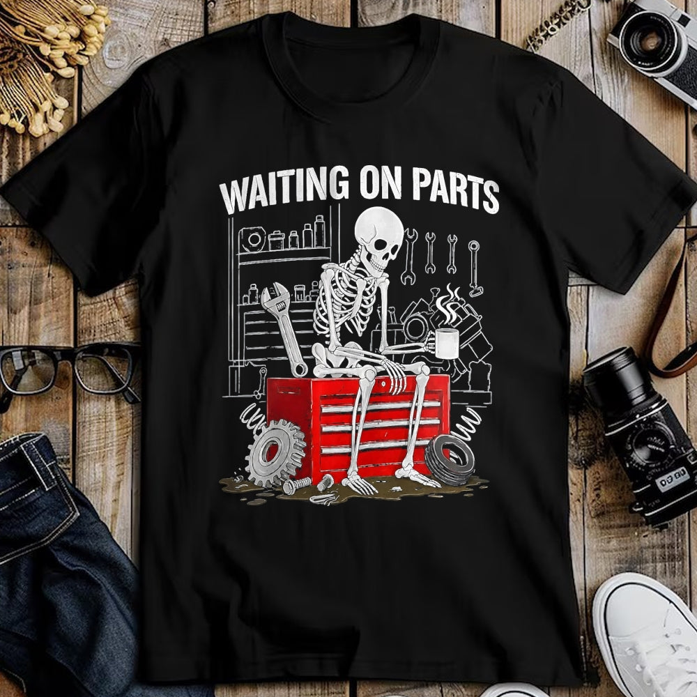 Best Mechanic Life Shirt, Funny Mechanic UnisexT-Shirt/Hoodie/Sweatshirt HLT00 - Funny Waiting On Parts Mechanic Skeleton Auto Repair Life T-Shirt, Men, Black, 3X-Large (1)
