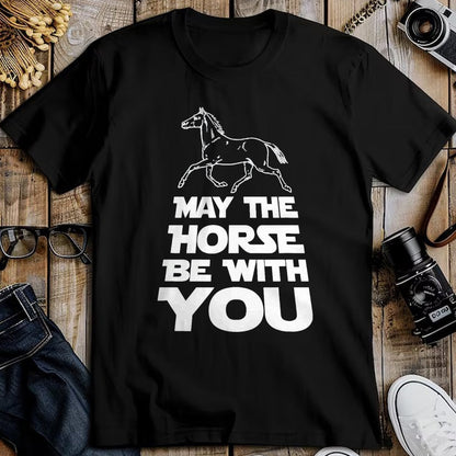 Best Horse Lover Shirt , Funny Horse UnisexT-Shirt/Hoodie/Sweatshirt HLT00 - May The Horse Be with You T-Shirt T-Shirt, Men, Black, 3X-Large