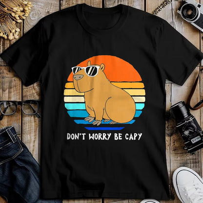 Cute Capybara Shirt, Funny Capybara Unisex T-Shirt/Hoodie/Sweatshirt HLT00 - Sorry Im Late I was Avoiding Non-Preferred Tasks Capybara Performance T-Shirt