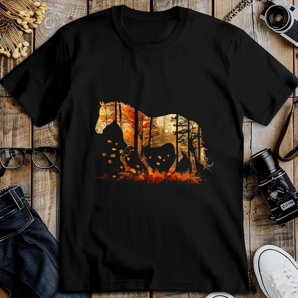 Best Horse Lover Shirt , Funny Horse UnisexT-Shirt/Hoodie/Sweatshirt HLT00 - Cute Horse Lover Autumn Leaves Pony Animal Wildlife T-Shirt