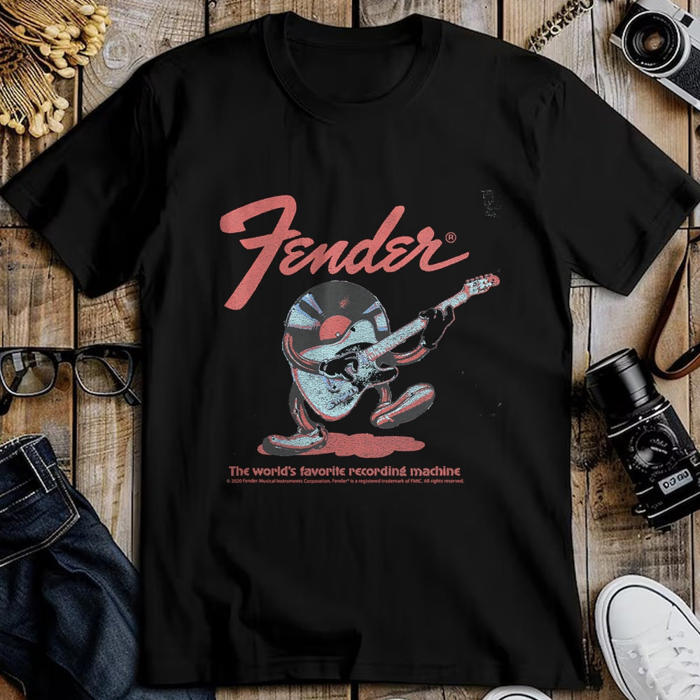 Guitar Lover Shirt, Funny Guitar UnisexT-Shirt/Hoodie/Sweatshirt HLT00 - Fender Record Playing Guitar Centered T-Shirt