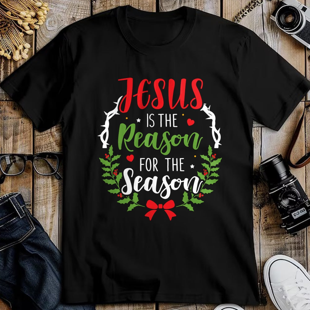 Christian Tee, Christian Faith Unisex T-Shirt/Hoodie/Sweatshirt HLT00 - Jesus is the reason for the season christian christmas Long Sleeve T-Shirt