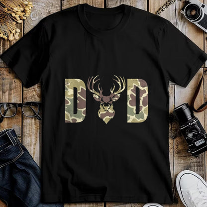Funny Hunting Shirt, Gift For Hunting Lover Unisex T-Shirt/Hoodie/Sweatshirt HLT00 - Old School Camo Dad Hunting, Camouflage Deer Father_s Day T-Shirt