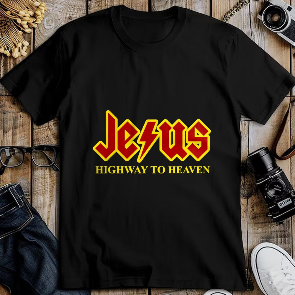 Christian Tee, Christian Faith Unisex T-Shirt/Hoodie/Sweatshirt HLT00 - Jesus Highway To Heaven Funny Christian T-Shirt