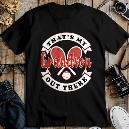 Best Grandma Shirt, Proud Grandma Unisex T-Shirt/Hoodie/Sweatshirt HLT00 - That's My Grandson Out There Tennis Grandma Grandpa T-Shirt