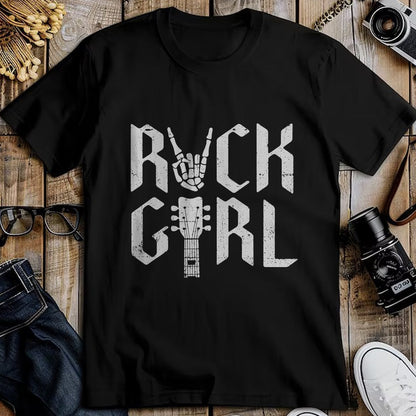 Guitar Lover Shirt, Funny Guitar UnisexT-Shirt/Hoodie/Sweatshirt HLT00 - Girls Rock, Rock_n Roll Girl, Rock On Skeleton, Guitar Band T-Shirt