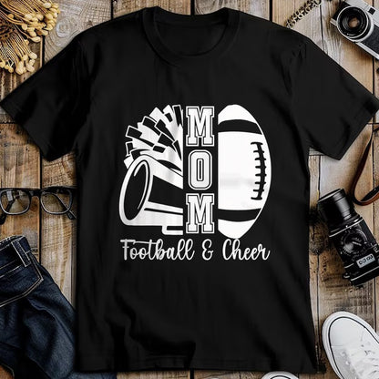 Gift for Mom Shirt, Funny Mom Unisex T-Shirt/Hoodie/Sweatshirt HLT00 - Mom Of Both Proud Football And Cheer Mom T-Shirt