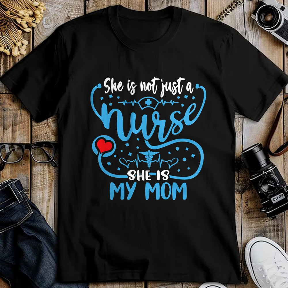 Gift for Mom Shirt, Funny Mom Unisex T-Shirt/Hoodie/Sweatshirt HLT00 - My Mom Is A Nurse Proud Nurse_s Son Daughter RN LPN Family T-Shirt