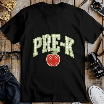 Best Teacher Shirt, Funny Teacher UnisexT-Shirt/Hoodie/Sweatshirt HLT00 - Vintage Pre-K Teacher Team Apple Gingham First Day of School T-Shirt