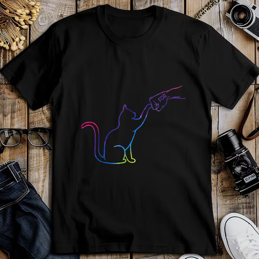 Cat Love Shirt, Funny Cat Lover Gift UnisexT-Shirt/Hoodie/Sweatshirt HLT00 - Cute Pet Tee I Love My Cat Best Friend Fist Bump Cat Lovers T-Shirt, Women, Brown, X-Large