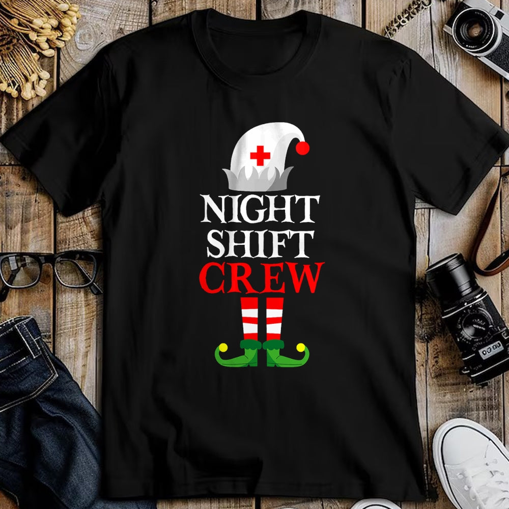 Funny Nurse Shirt, Nurse Unisex T-Shirt/Hoodie/Sweatshirt HLT00 - Elf Nursing Shirt Women, Christmas Nurse Night Shift Crew T-Shirt