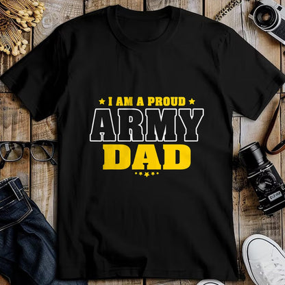 Gift for Dad Shirt, Funny Dad Unisex T-Shirt/Hoodie/Sweatshirt HLT00 – Mens I Am A Proud Army Dad Patriotic Pride Military Father T-Shirt