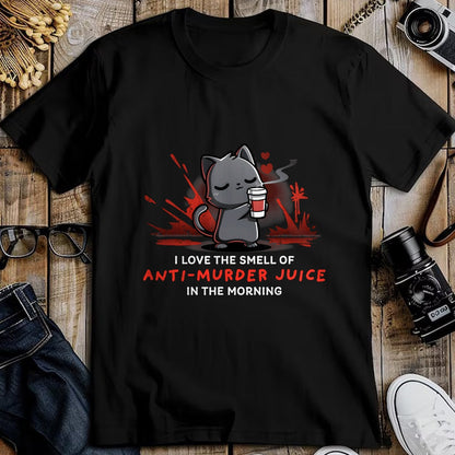 Cat Love Shirt, Funny Cat Lover Gift UnisexT-Shirt/Hoodie/Sweatshirt HLT00 - Cat Drink Coffee I Love The Smell Of Anti Murder Juice T-Shirt for Men Women (1)