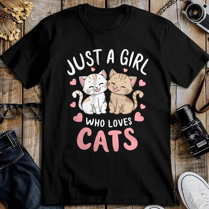 Cat Love Shirt, Funny Cat Lover Gift UnisexT-Shirt/Hoodie/Sweatshirt HLT00 - Cat Lover Just A Girl Who Loves Cats T-Shirt