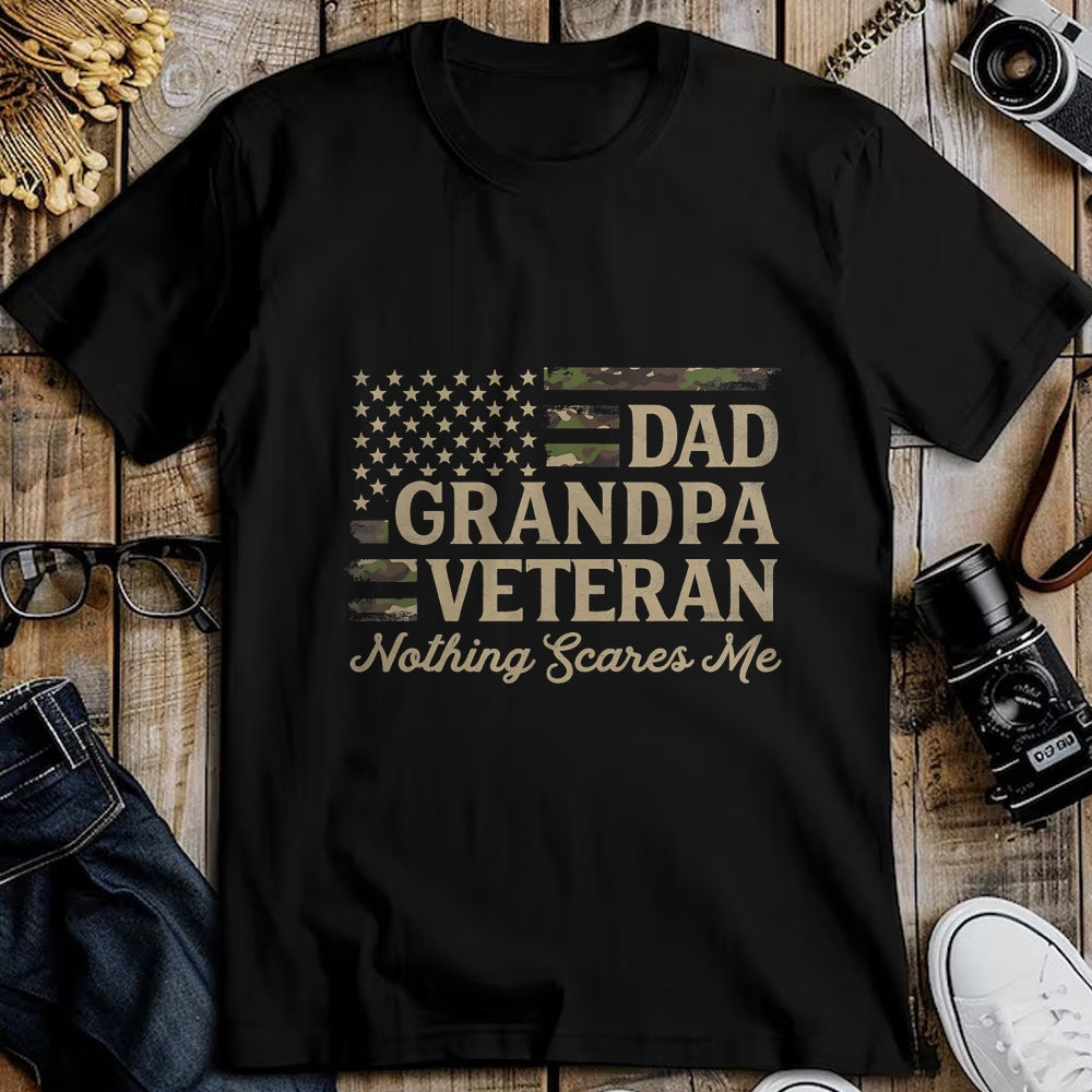 Proud Veteran Shirt, Funny Veteran UnisexT-Shirt/Hoodie/Sweatshirt HLT00 - Dad Grandpa Veteran Camo USA Flag Father_s Day Camourflage T-Shirt