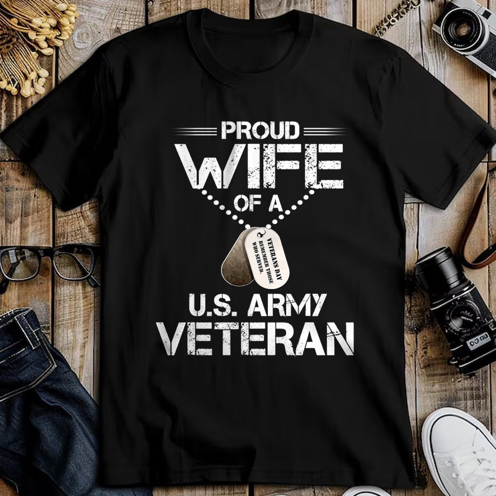 Best Wife Shirt, Wife and Husband Unisex T-Shirt/Hoodie/Sweatshirt HLT00 - Gift for wife T shirt, lucky wife   Proud Wife Of A U.S. Army Veteran, Veterans Day Gift
