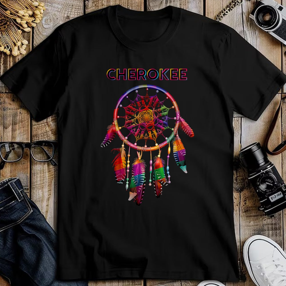 Native American T-Shirts, Vintage Native American Unisex T-Shirt/Hoodie/Sweatshirt HLT00 - Cherokee Native American Indian Colorful Dreamcatcher Tribal