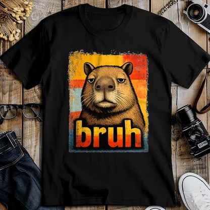 Cute Capybara Shirt, Funny Capybara Unisex T-Shirt/Hoodie/Sweatshirt HLT00 - Funny Graphic Meme Capybara Bruh for Boys Girls Men Women T-Shirt