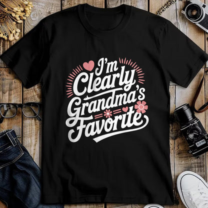 Best Grandma Shirt, Proud Grandma Unisex T-Shirt/Hoodie/Sweatshirt HLT00 - I'm Clearly Grandma's Favorite, Granddaughter Grandma T-Shirt (1)