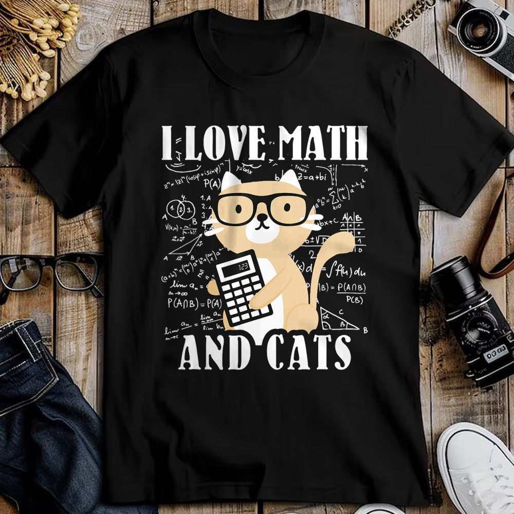 Cat Love Shirt, Funny Cat Lover Gift UnisexT-Shirt/Hoodie/Sweatshirt HLT00 - Math Kitty Cat I Love Math and Cats Mathematics Math T-Shirt for Men Women Kids