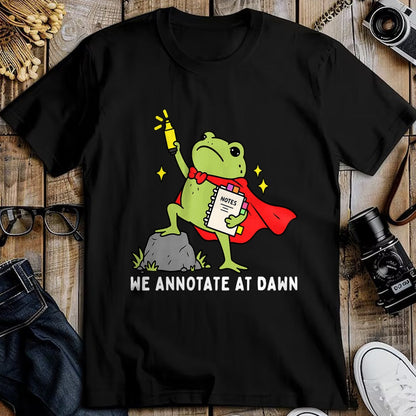 Best Teacher Shirt, Funny Teacher UnisexT-Shirt/Hoodie/Sweatshirt HLT00 - We Annotate At Dawn English Teacher Funny Frog Reader T-Shirt