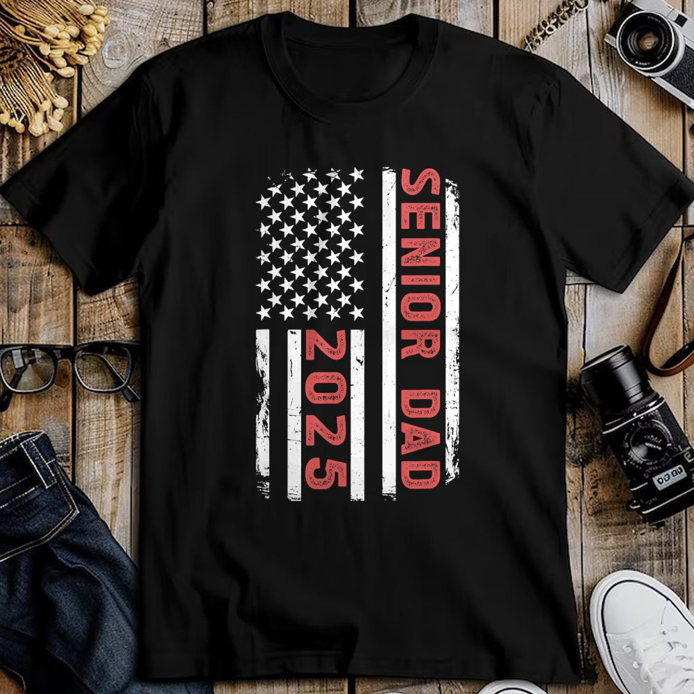 Gift for Dad Shirt, Funny Dad Unisex T-Shirt/Hoodie/Sweatshirt HLT00 – Senior Dad 2025 US Flag Class Of 2025 Dad Of Senior 2025 T-Shirt