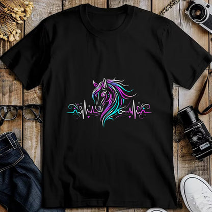 Best Horse Lover Shirt , Funny Horse UnisexT-Shirt/Hoodie/Sweatshirt HLT00 - Horse Head with Heartbeat Line Art T-Shirt