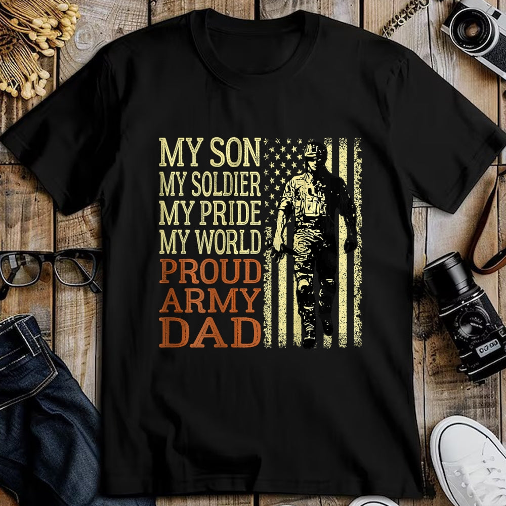 Gift for Dad Shirt, Funny Dad Unisex T-Shirt/Hoodie/Sweatshirt HLT00 – Mens My Son Is A Soldier Hero Proud Army Dad US Military Father T-Shirt