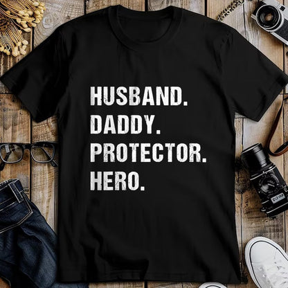 Best Wife Shirt, Wife and Husband Unisex T-Shirt/Hoodie/Sweatshirt HLT00 - Husband Daddy Protector Hero Fathers Day Gift For Dad Wife T-Shirt