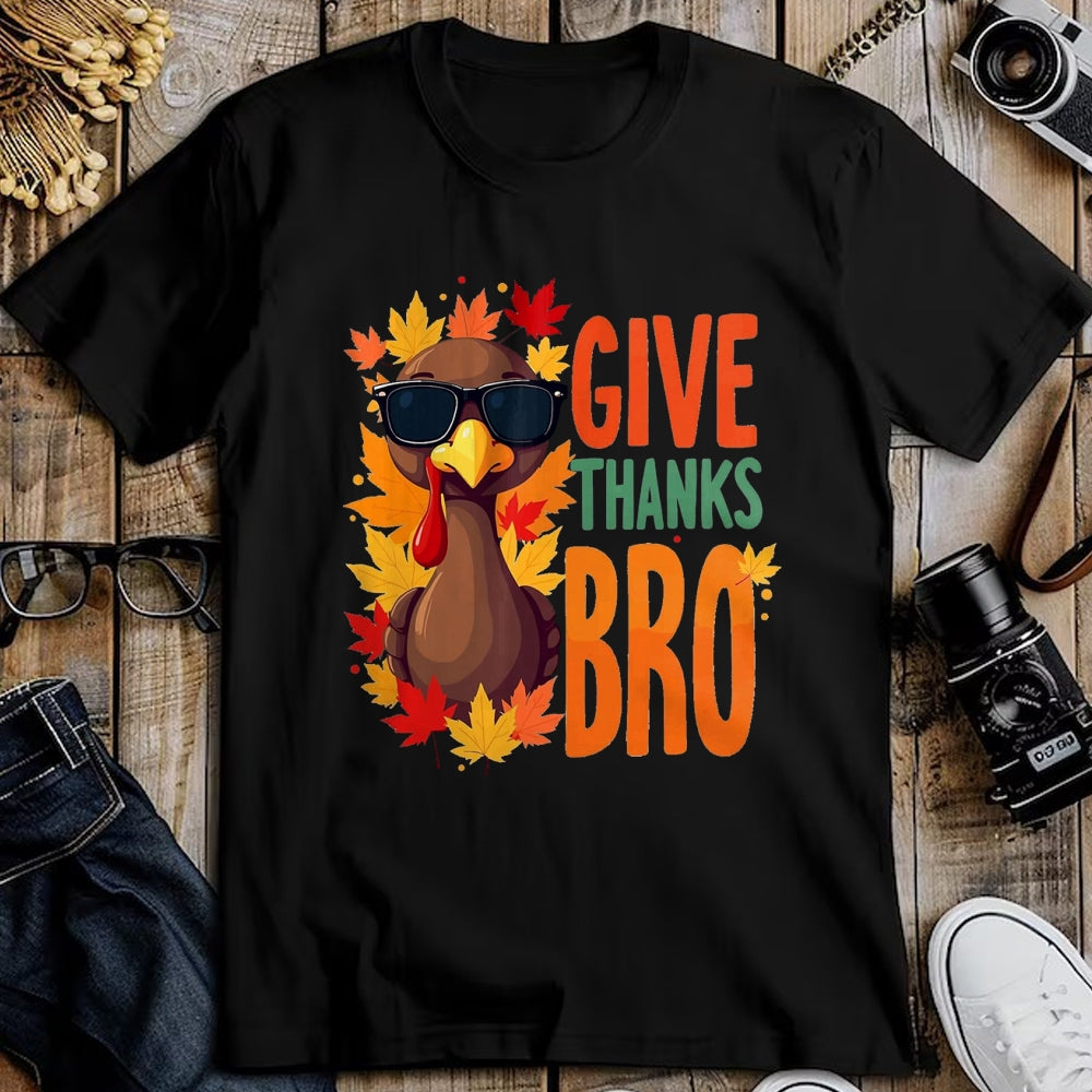 Best Thanksgiving Family Shirt , Funny Thanksgiving UnisexT-Shirt/Hoodie/Sweatshirt HLT00 - Give Thanks Bro Cute Turkey Toddler Thankful Thanksgiving T-Shirt, Men, Black, 3X-Large