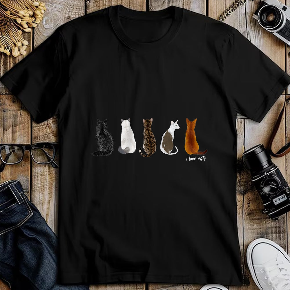 Cat Love Shirt, Funny Cat Lover Gift UnisexT-Shirt/Hoodie/Sweatshirt HLT00 - I Love Cats for Cat Lovers T-Shirt