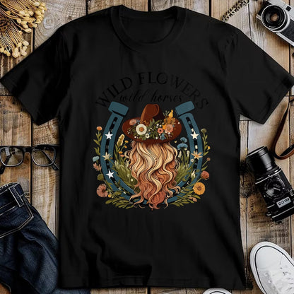 Best Horse Lover Shirt , Funny Horse UnisexT-Shirt/Hoodie/Sweatshirt HLT00 - Wildflowers Wild Horses Western Boho Country Music T-Shirt