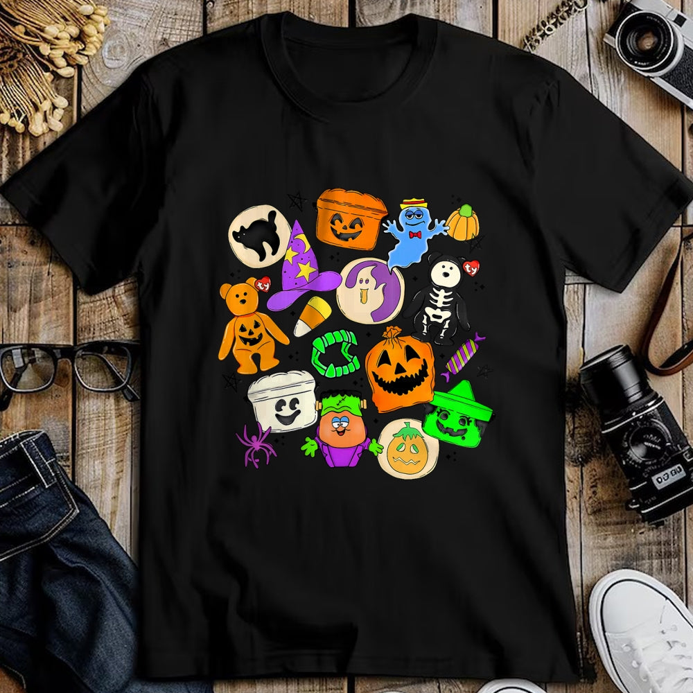 Best Thanksgiving Family Shirt , Funny Thanksgiving UnisexT-Shirt/Hoodie/Sweatshirt HLT00 - Cute Funny Boo Ghost Vintage 90s Halloween Collage Doodles T-Shirt