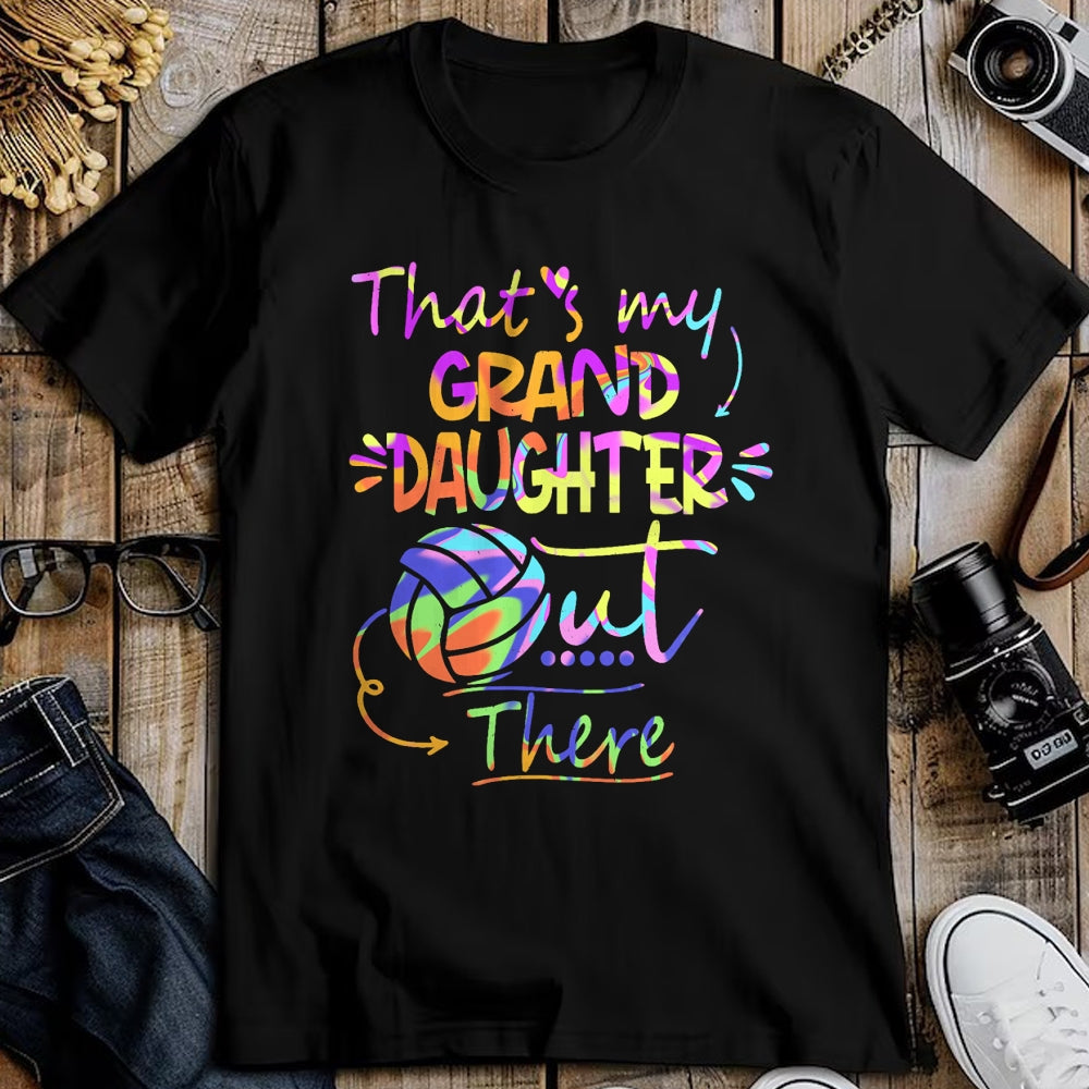 Best Grandma Shirt, Proud Grandma Unisex T-Shirt/Hoodie/Sweatshirt HLT00 - That's My Granddaughter Out There Volleyball For Grandma T-Shirt