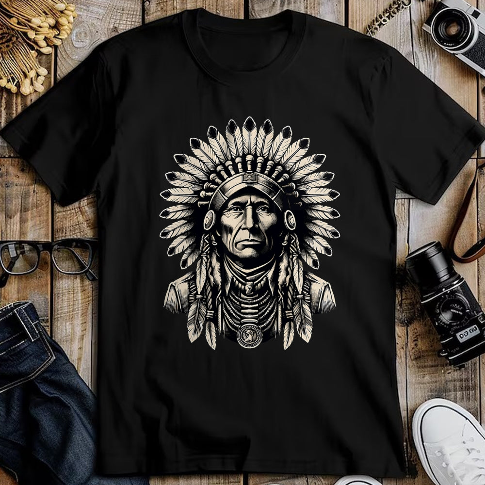 Native American T-Shirts, Vintage Native American Unisex T-Shirt/Hoodie/Sweatshirt HLT00 - Headdress Chief Ancestors Vintage, Native American Indian