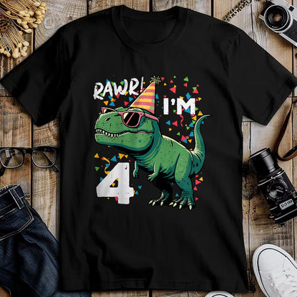 Best Dinosaur Lover Shirt, Funny Dinosaur UnisexT-Shirt/Hoodie/Sweatshirt HLT00 - Kids 4th Birthday Trex Rawr Im 4 Years Old Bday Dino Boys Kids T-Shirt