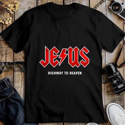 Christian Tee, Christian Faith Unisex T-Shirt/Hoodie/Sweatshirt HLT00 - Jesus - Highway to Heaven - Hard Rocker & Devout Christian T-Shirt