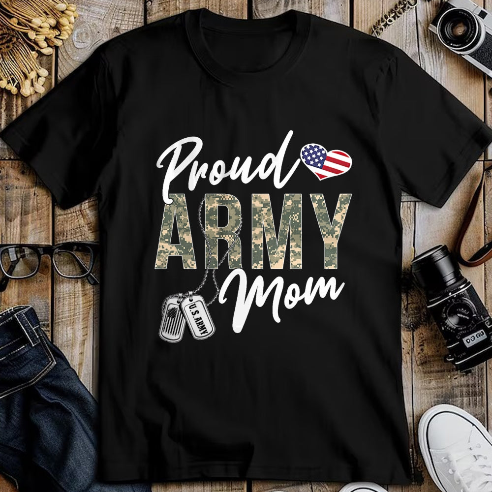 Gift for Mom Shirt, Funny Mom Unisex T-Shirt/Hoodie/Sweatshirt HLT00 - Proud Army Mom Army Graduation Mom US Army Mom Gifts T-Shirt