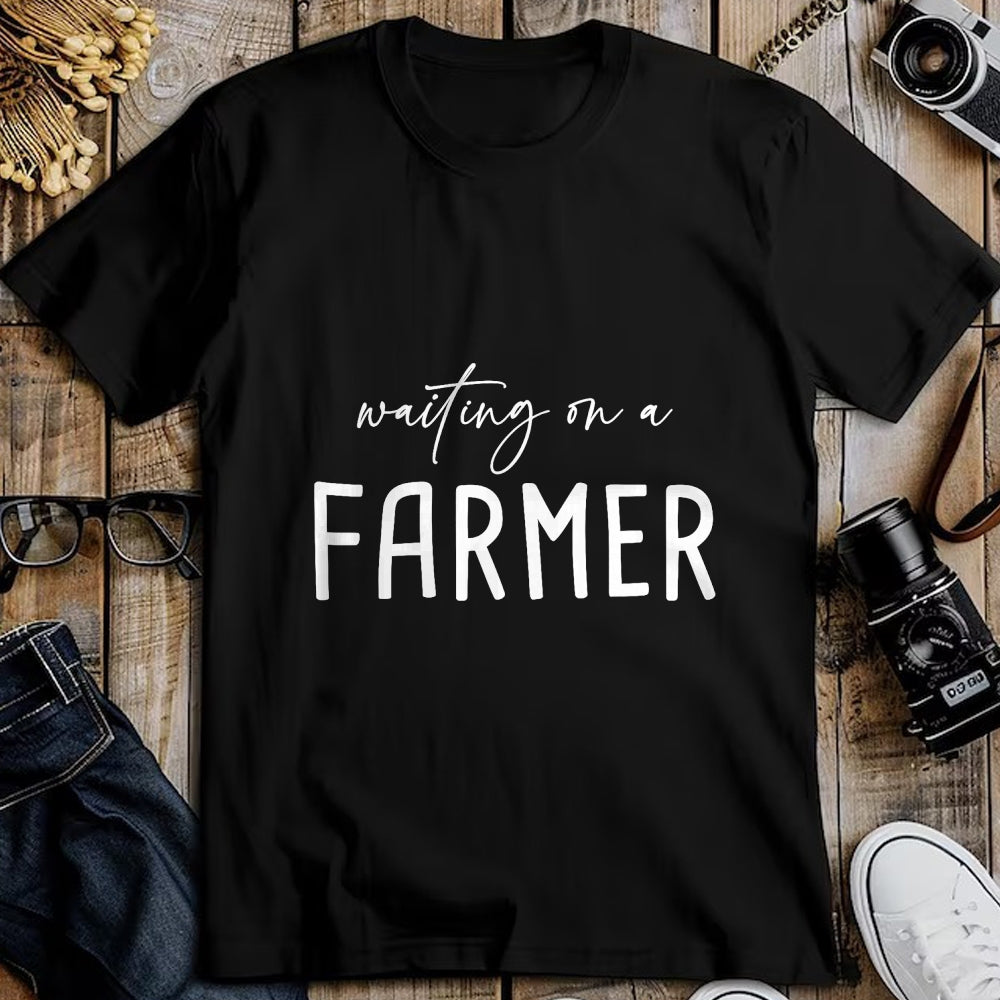 Best Farmer Life Shirt, Funny Farmer UnisexT-Shirt/Hoodie/Sweatshirt HLT00 - Waiting On A Farmer, Funny Farmer Wife T-Shirt