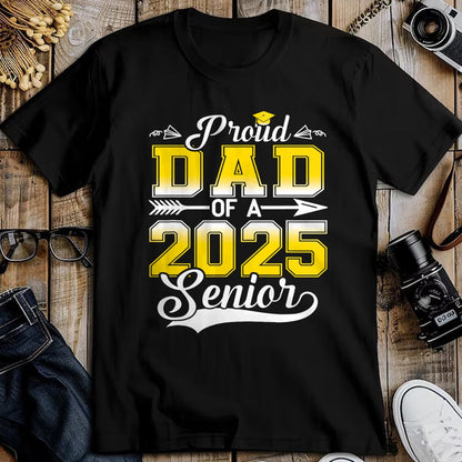 Gift for Dad Shirt, Funny Dad Unisex T-Shirt/Hoodie/Sweatshirt HLT00 – Proud Dad of a 2025 Senior Graduate, Funny Graduation T-Shirt