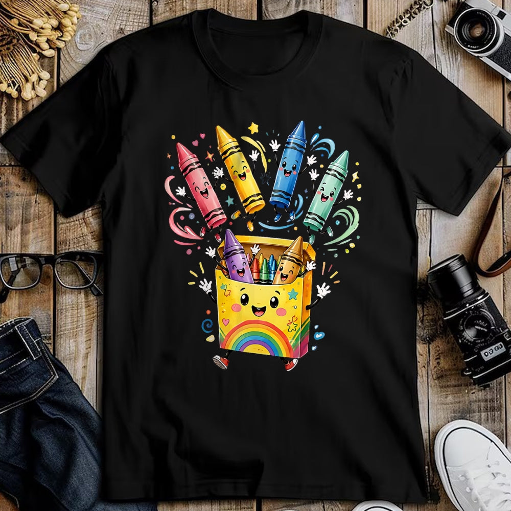 Best Student Shirt, Funny Back To School UnisexT-Shirt/Hoodie/Sweatshirt HLT00 - Cute Crayon Box Back to School Teacher Preschool Classroom T-Shirt
