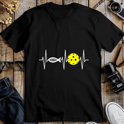 Funny Pickleball Shirt, Pickleball Lover Unisex T-Shirt/Hoodie/Sweatshirt HLT00 - Christian Shirt Pickleball Player Ichthys Jesus Fish Symbol T-Shirt