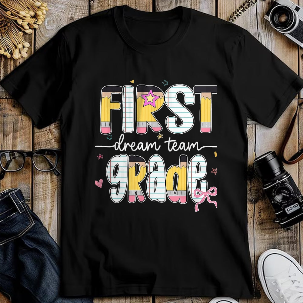 Best Student Shirt, Funny Back To School UnisexT-Shirt/Hoodie/Sweatshirt HLT00 - 1st Grade Dream Team Back to School Teacher Student Kids T-Shirt, Men, Black, 3X-Large